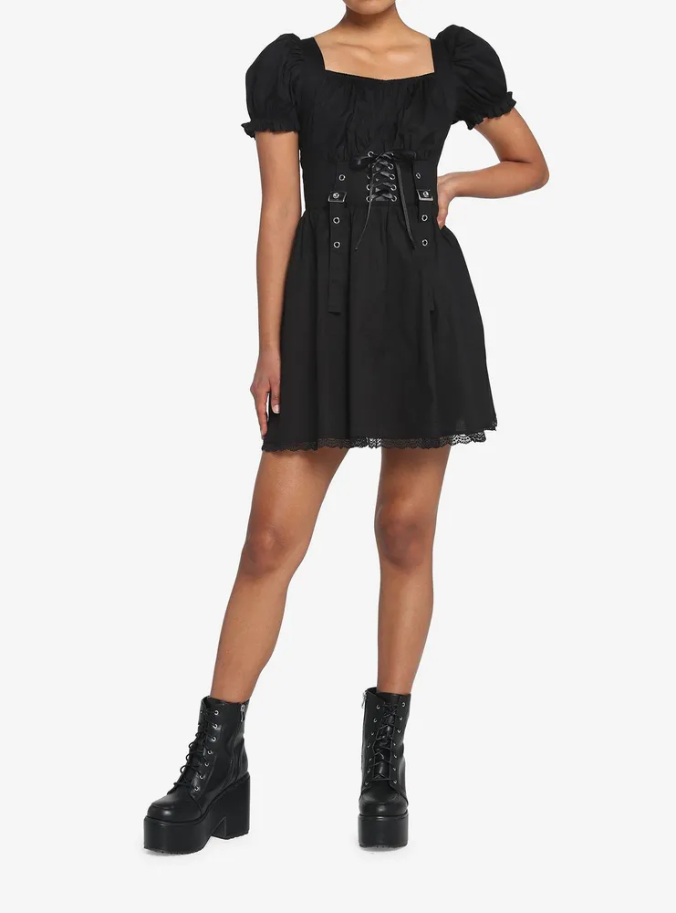 Hot Topic Black Corset Grommet Dress Mall of America®