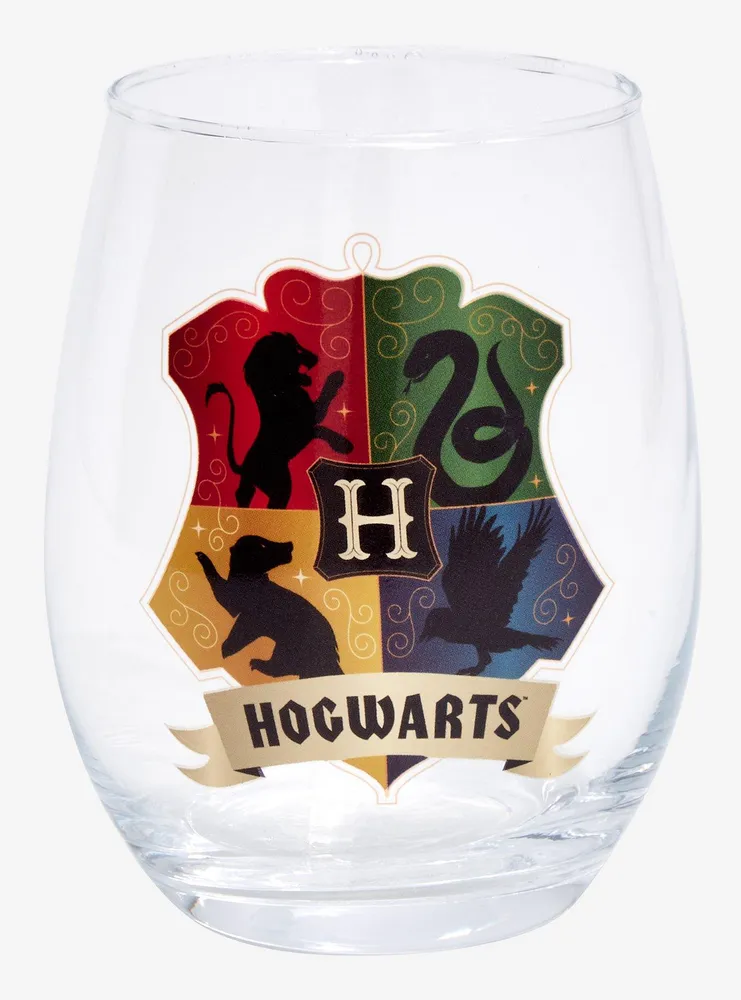 Boxlunch Harry Potter Colorful Hogwarts Crest Wine Glass | Mall of America®