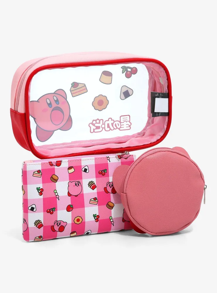 Boxlunch Nintendo Kirby Snacks Cosmetic Bag Set BoxLunch Exclusive