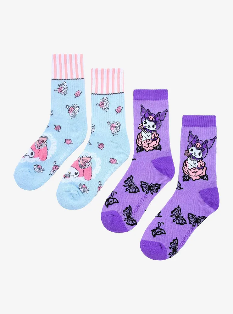 Hot Topic My Melody & Kuromi Roses Crew Socks 2 Pair | Mall of America®