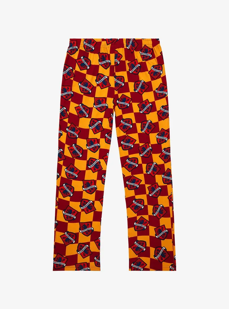 Boxlunch Harry Potter Gryffindor House Crest Checkered Sleep Pants Boxlunch Exclusive Mall 1232