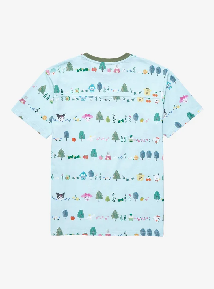 Boxlunch Sanrio Fruits Hello Kitty & Friends Linear TShirt BoxLunch