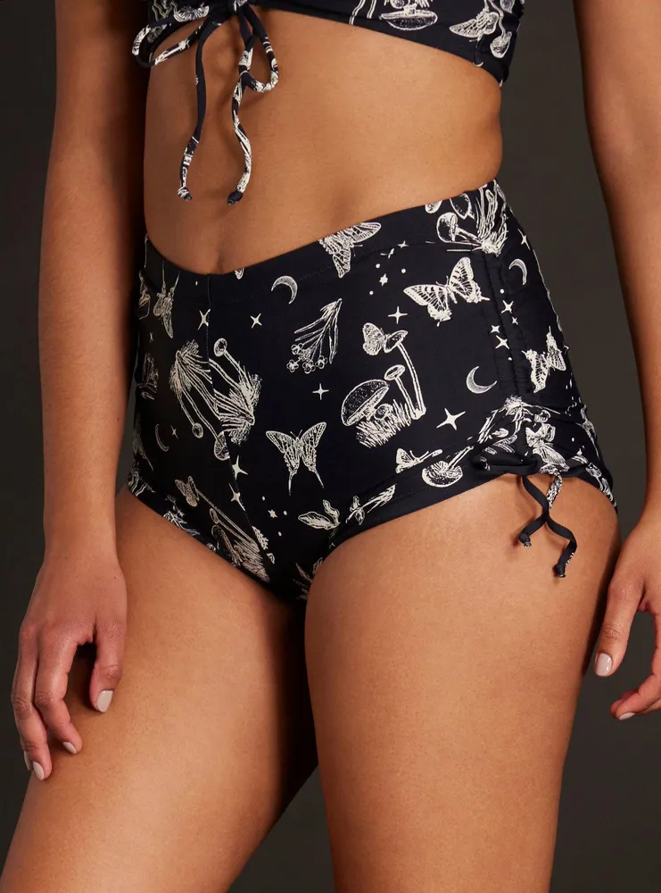 Hot Topic Butterfly Mushroom High Waisted Swim Bottoms Mall of