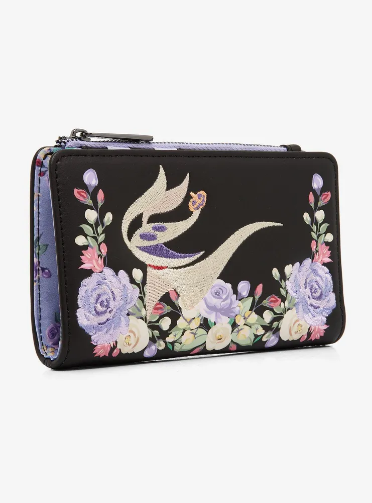 Boxlunch Loungefly Disney The Nightmare Before Christmas Floral Zero Wallet BoxLunch Exclusive