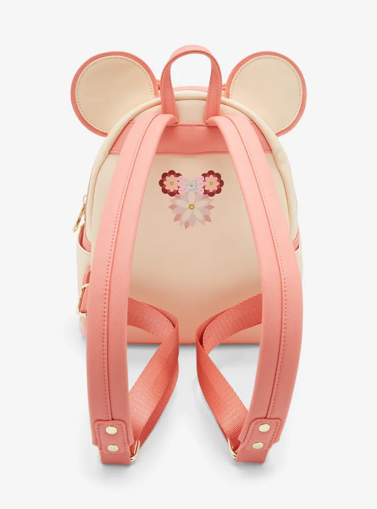 Boxlunch Loungefly Disney Minnie Mouse Floral Ears Mini Backpack