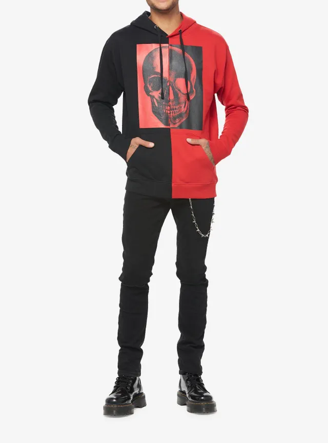 Red and black split on sale hoodie