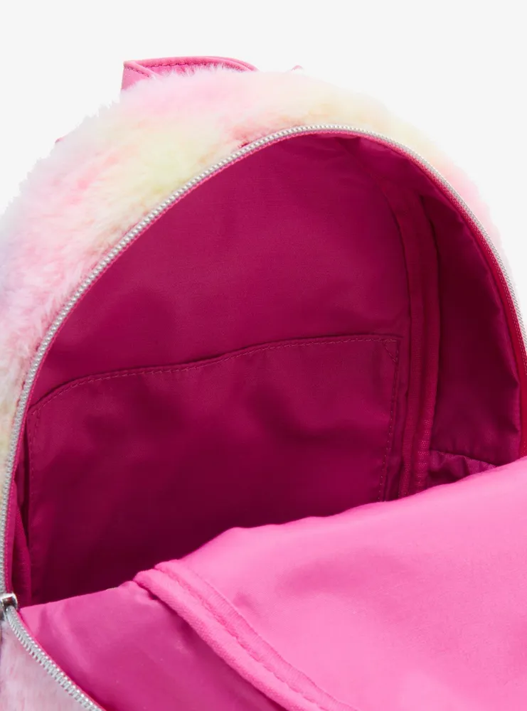 Pink fluffy sale mini backpack