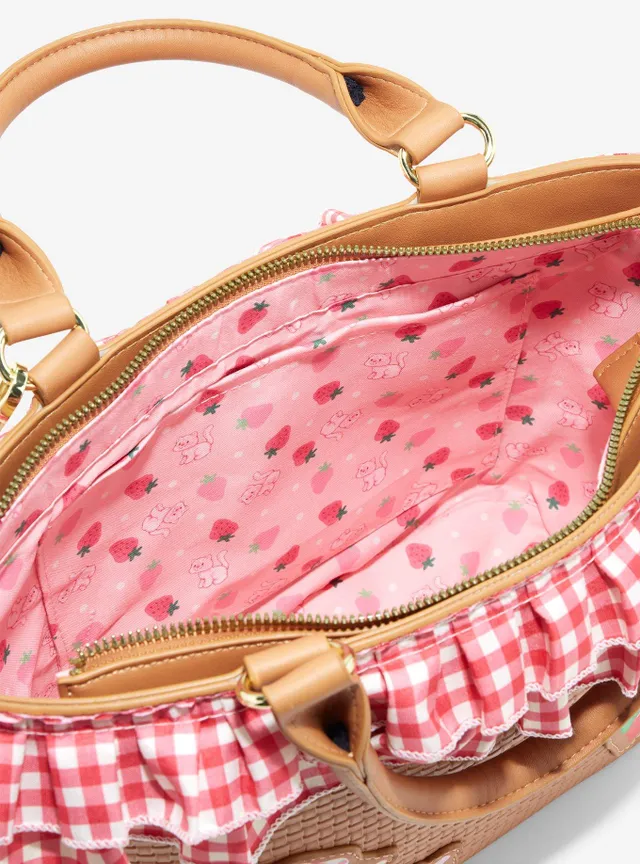 Strawberry Shortcake Gingham Picnic Basket newest Crossbody Bag & Wallet SET NWT