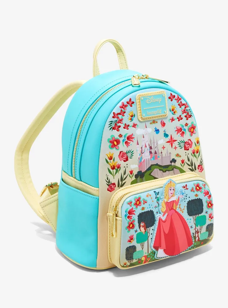 Boxlunch Loungefly Disney Sleeping Beauty Floral Aurora Mini Backpack ...