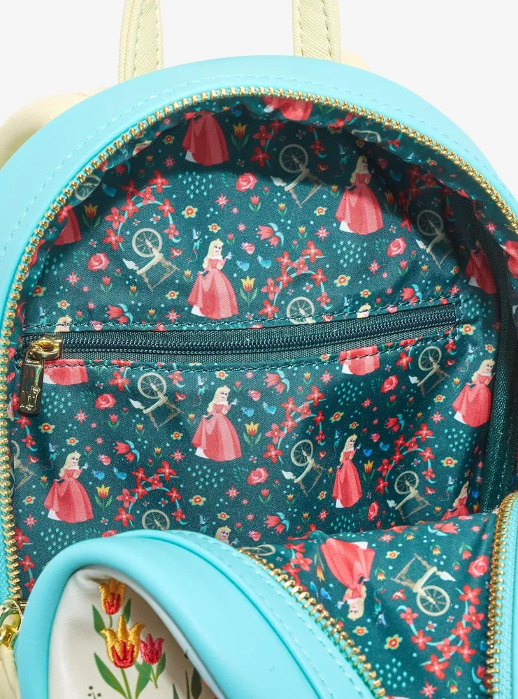 Boxlunch Loungefly Disney Sleeping Beauty Floral Aurora Mini Backpack ...