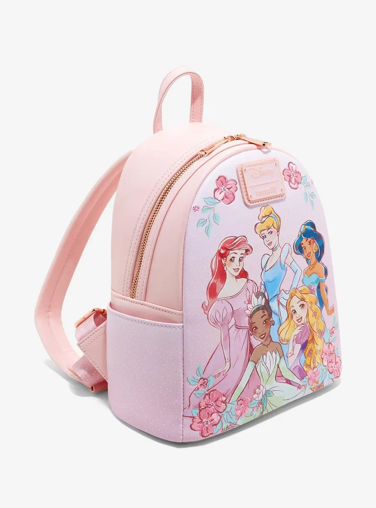 Boxlunch Loungefly Disney Princesses Floral Mini Backpack - BoxLunch ...