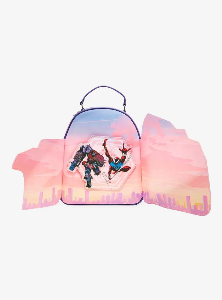 Marvel Spider-Man: Across the Spider-Verse Character Magnetic Fold Mini fashion Backpack