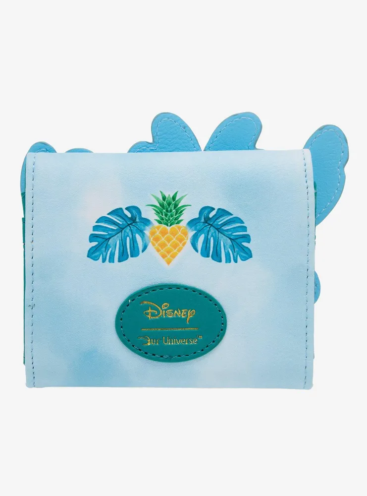 Boxlunch Our Universe Disney Lilo And Stitch The Series Angel And Stitch Pineapple Small Zip Wallet 8594