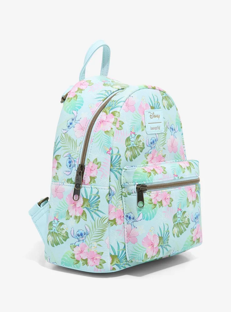 Loungefly Disney Lilo & Stitch Tropical Leaves 2024 Mini Backpack