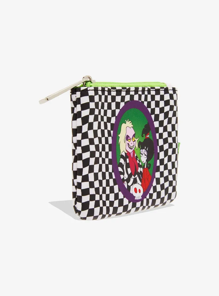 Boxlunch Loungefly Beetlejuice Checkered Portrait Coin Purse - BoxLunch ...