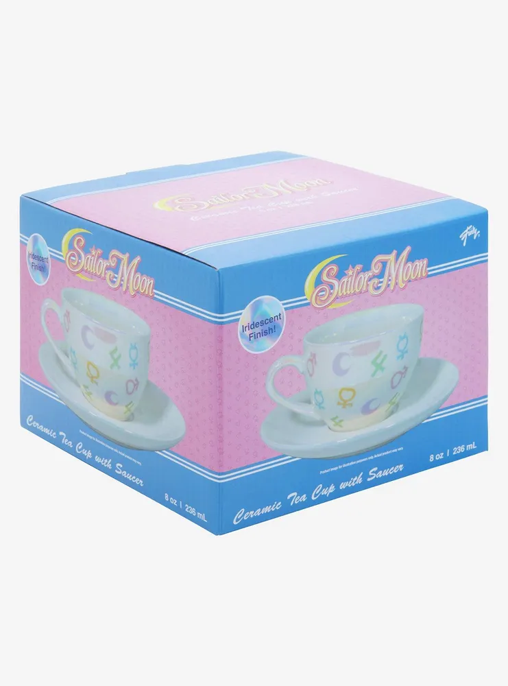 Boxlunch Sailor Moon Symbols Allover Print Iridescent Teacup with