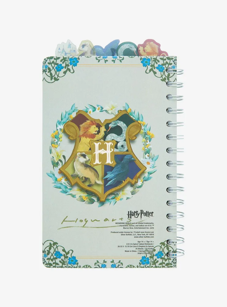 Boxlunch Harry Potter Floral Hogwarts Crest Figural Tab Journal Mall