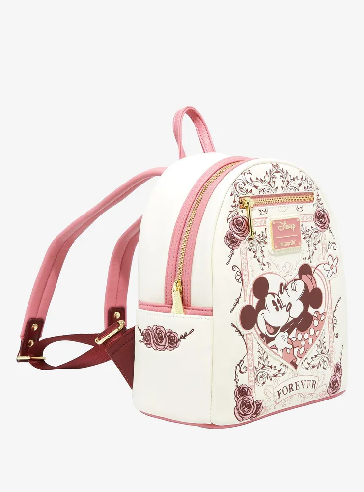 Boxlunch Loungefly Disney Mickey And Minnie Mouse Forever Floral Mini