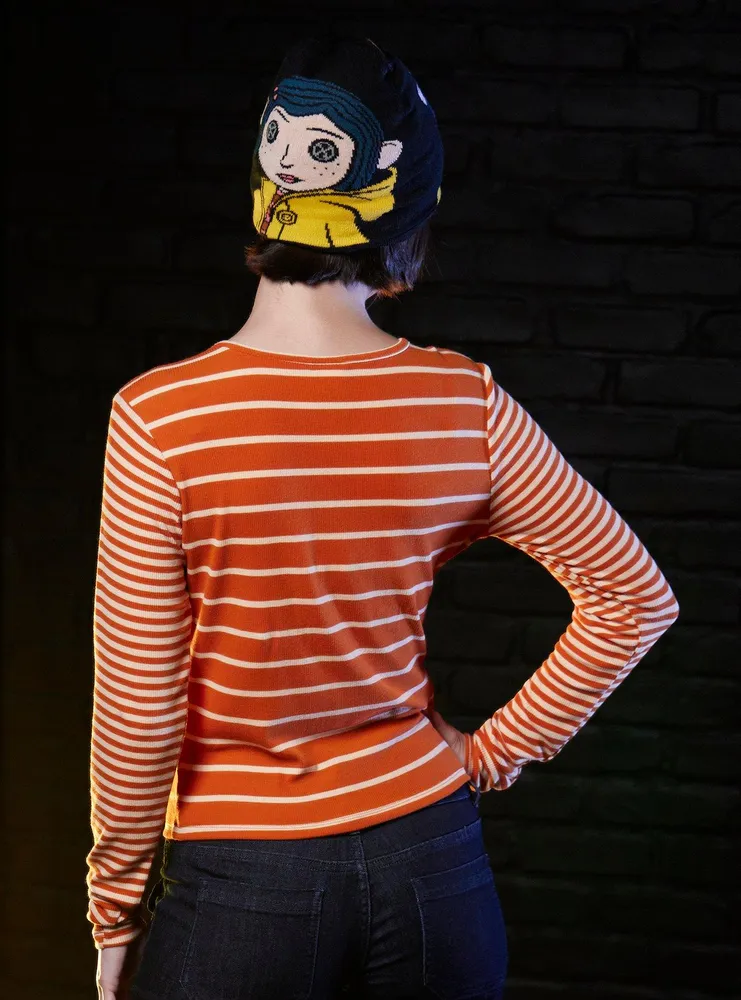 Coraline orange and store red striped shirt