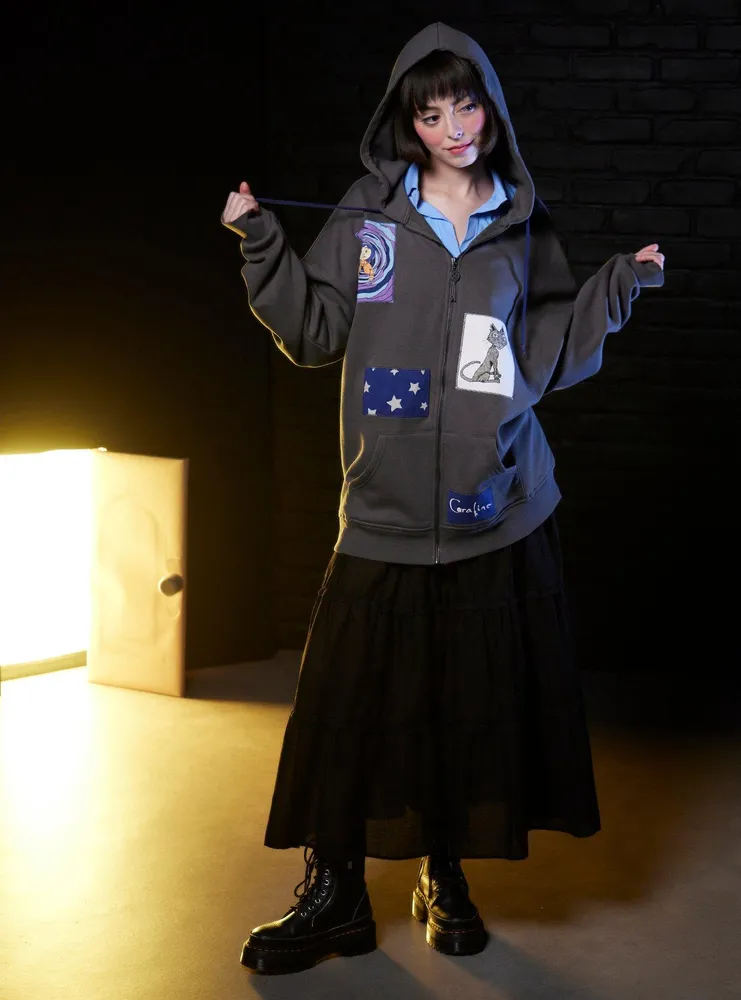 Coraline hoodie best sale hot topic