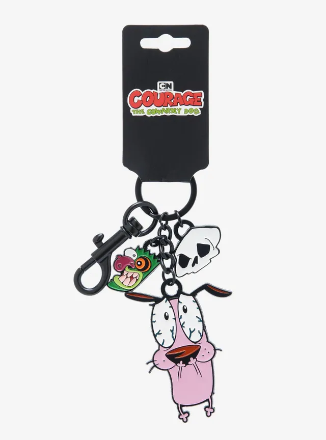 Cartoon Network Courage the Cowardly Dog Icon Multi-Charm Keychain