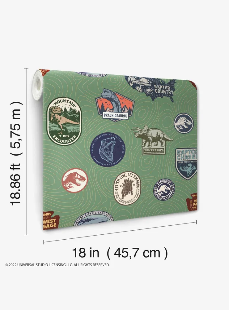 Boxlunch Jurassic World Green Badges Peel And Stick Wallpaper Mall Of America®