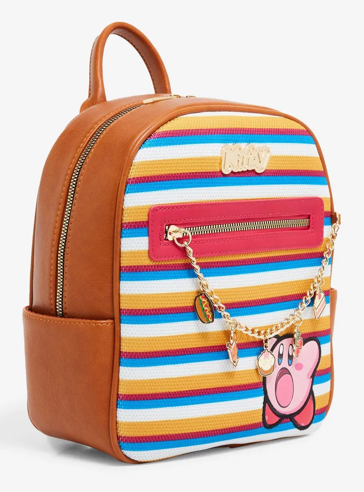 Striped mini outlet backpack