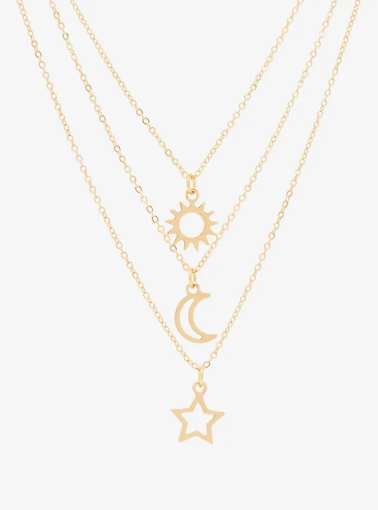 Boxlunch Sun, Moon, and Star Bestie Necklace Set BoxLunch Exclusive