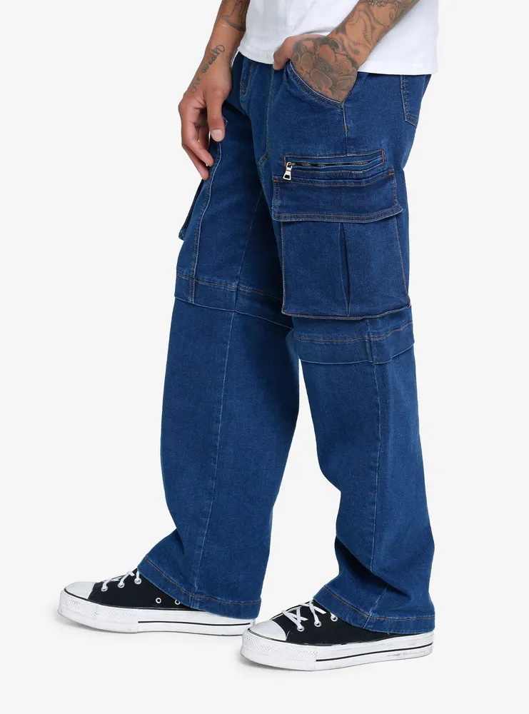 Hot Topic Indigo Blue Denim Cargo Pants | Mall of America®