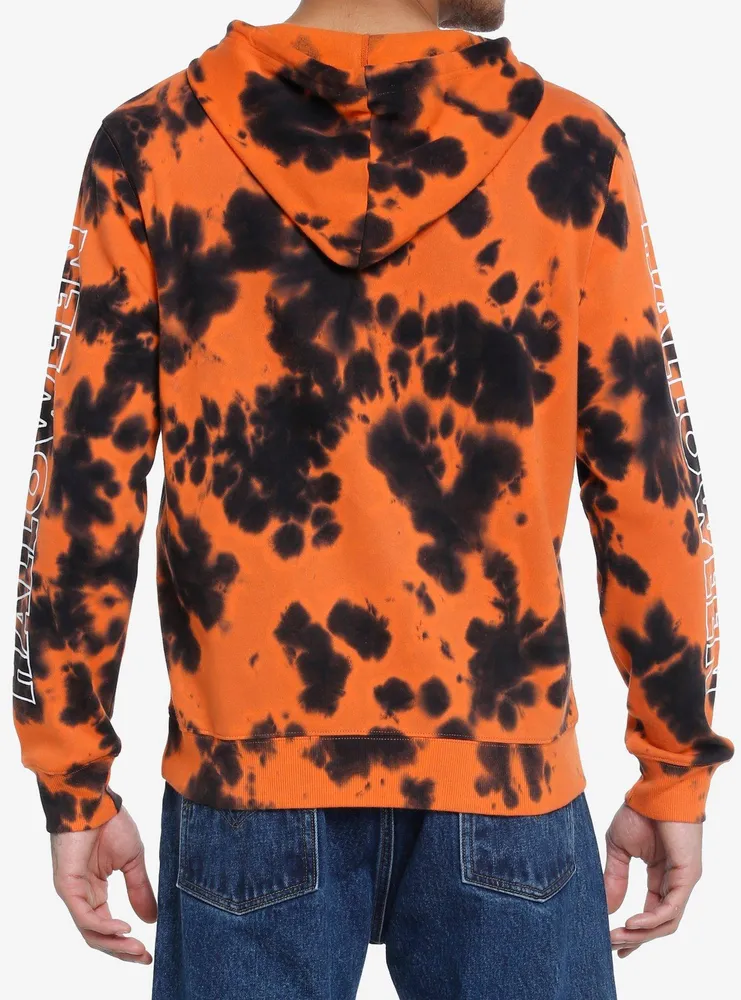 Orange and black tie dye clearance hoodie