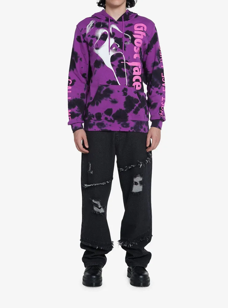 Hot Topic Scream Ghost Face Purple Wash Hoodie | Mall of