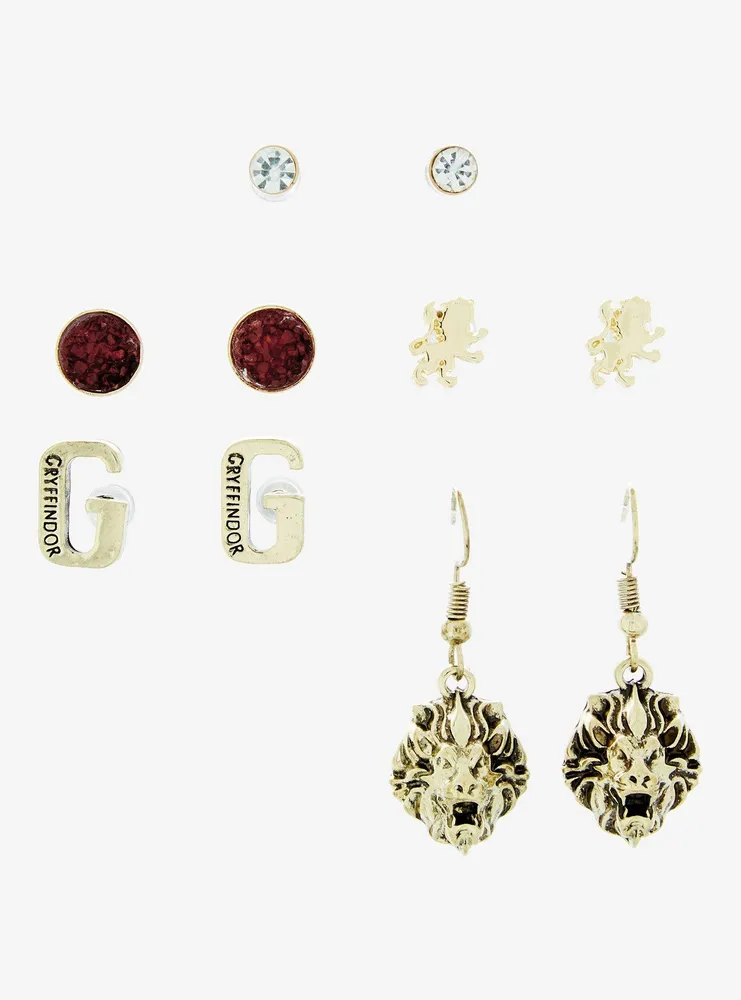 Boxlunch Harry Potter Gryffindor Earring Set BoxLunch Exclusive