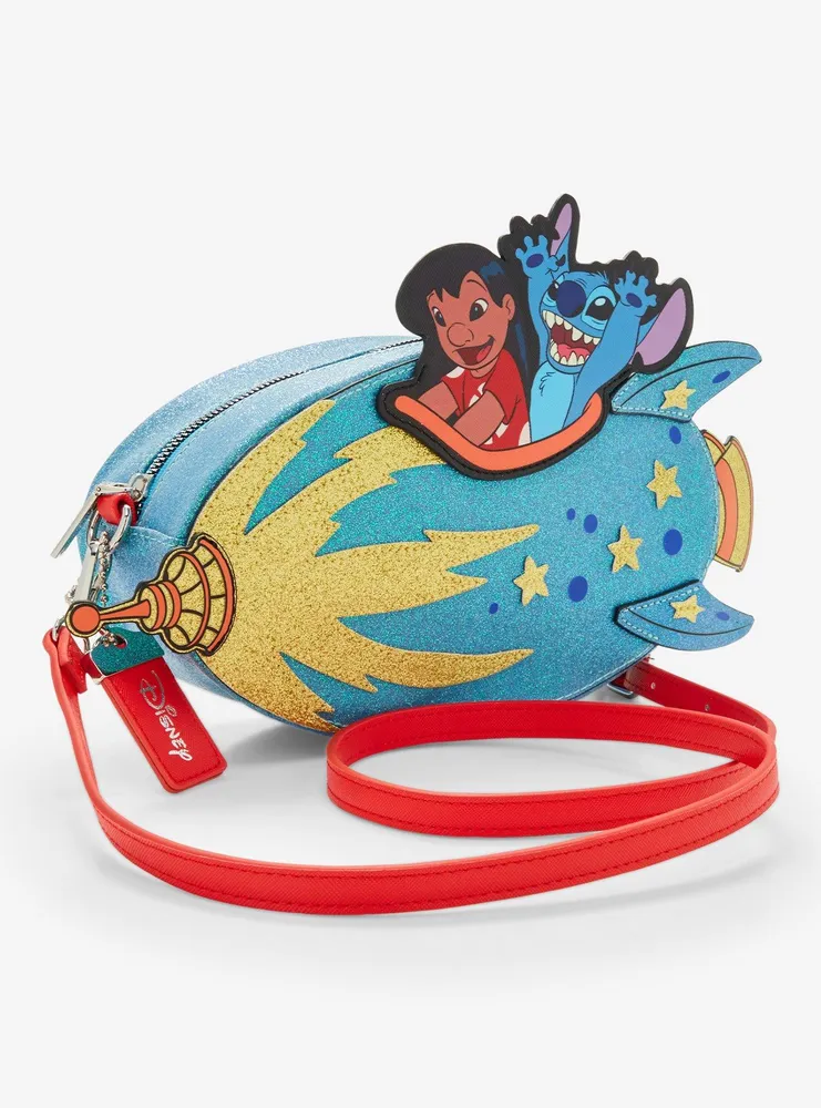 Boxlunch Disney Lilo & Stitch Rocket Ship Ride Crossbody Bag | Mall of ...