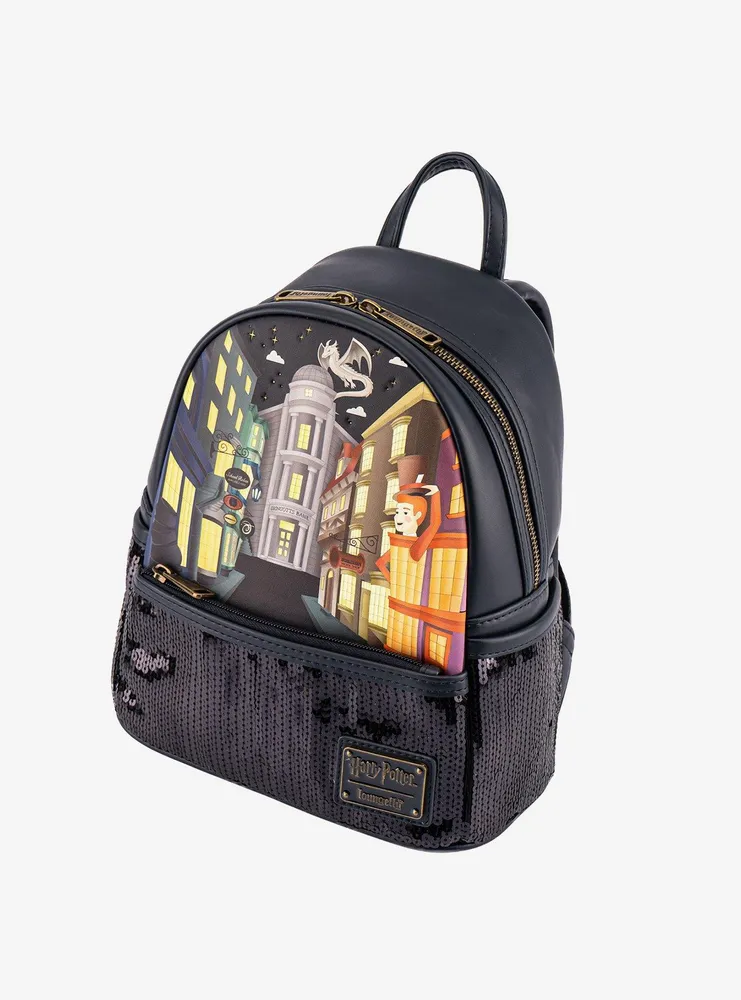 Mini Sac à Dos Loungefly Harry Potter Diagon Alley Express - Simili Cuir Marron, Quelques Défauts - Occasion Très Bon état
