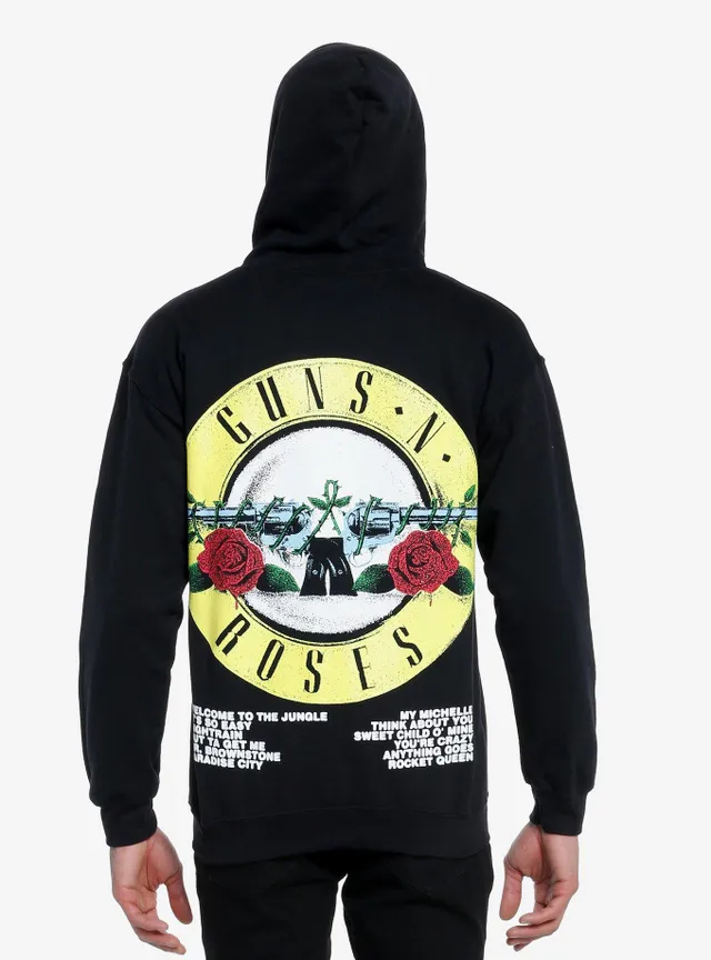 GUNS N' ROSES Rock n Roll 2015 APPETITE FOR high quality DESTRUCTION PLAID Hooded SHIRT L