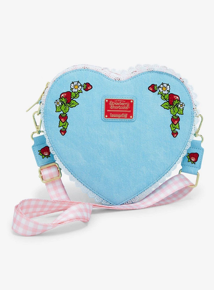 Boxlunch Loungefly Strawberry Shortcake Heart Crossbody Bag | Mall of ...