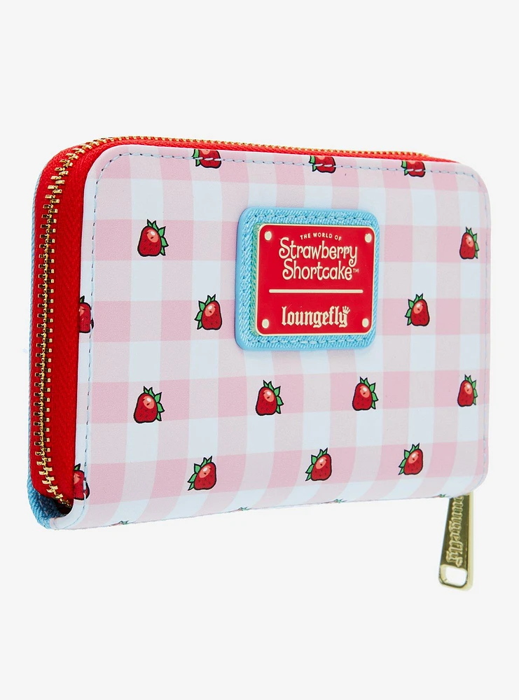 Boxlunch Loungefly Strawberry Shortcake Gingham Scented Zip Wallet