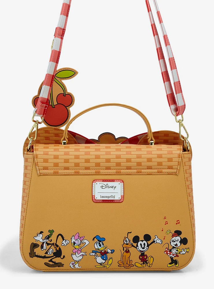 Boxlunch Loungefly Disney Minnie Mouse Picnic Basket Crossbody Bag