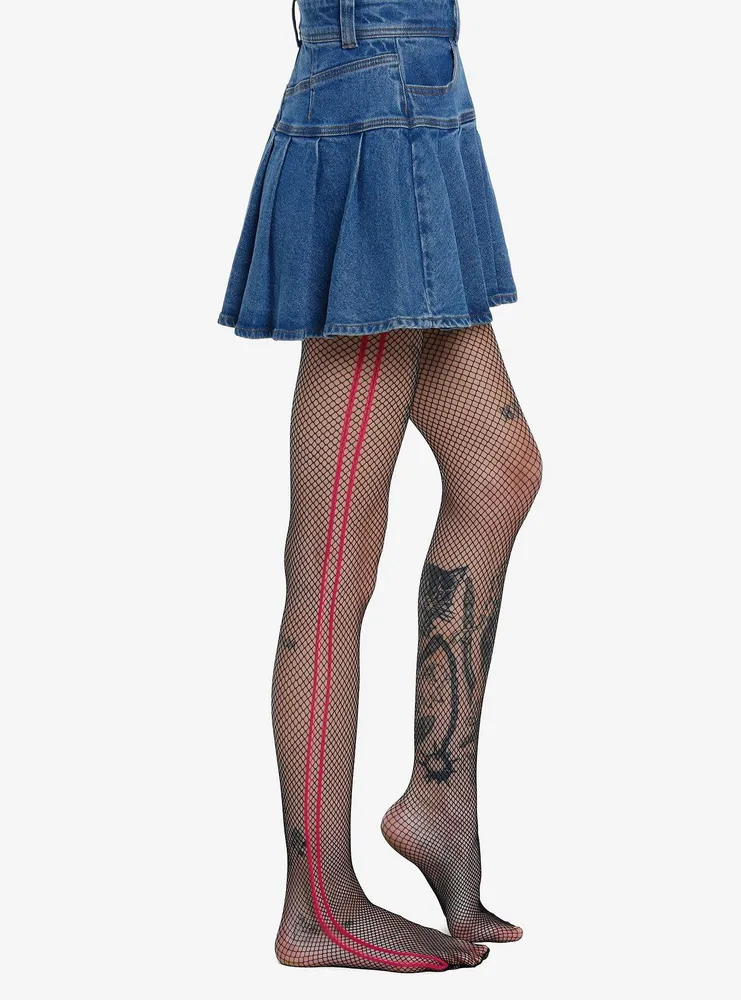 Hot Pink Stripe Fishnet Tights | Mall of America®