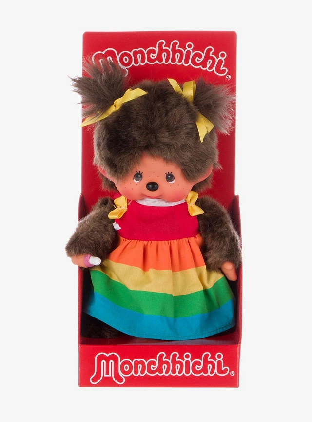 Hot Topic Monchhichi Rainbow Dress Girl Doll | Liberty Center