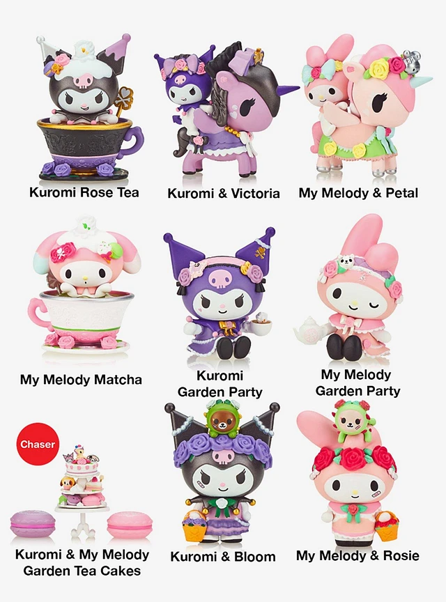 Hot Topic Tokidoki X Kuromi & My Melody Garden Tea Party Blind Box