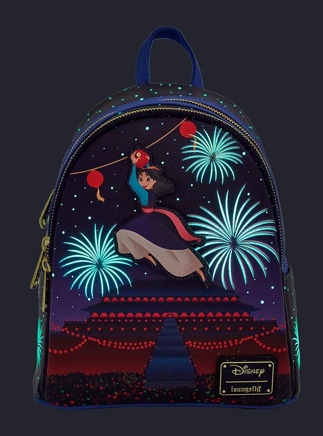 Deals Loungefly Disney Mulan Castle Light Up Mini Backpack