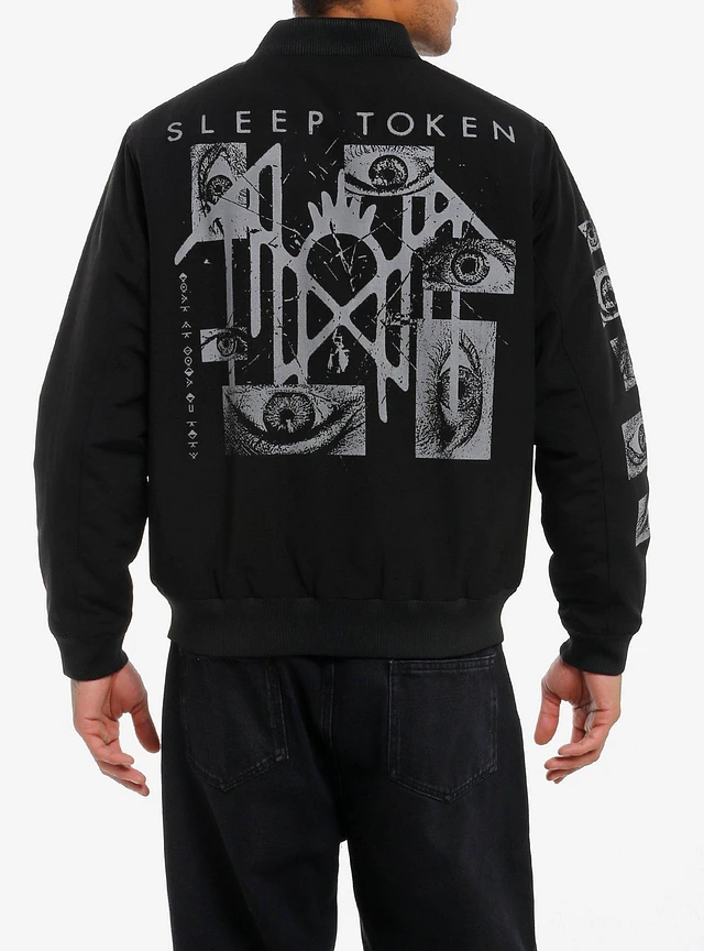 Sleep Token/ Bomber Jacket ボンバージャケット Hot Topic Sleep Token Logo Eyes Bomber Jacket | Liberty Center