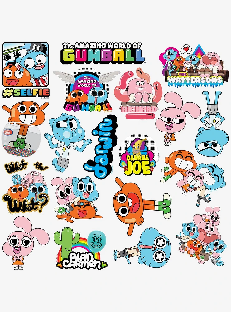 Hot Topic The Amazing World of Gumball 100ct Vinyl Stickers Variety ...