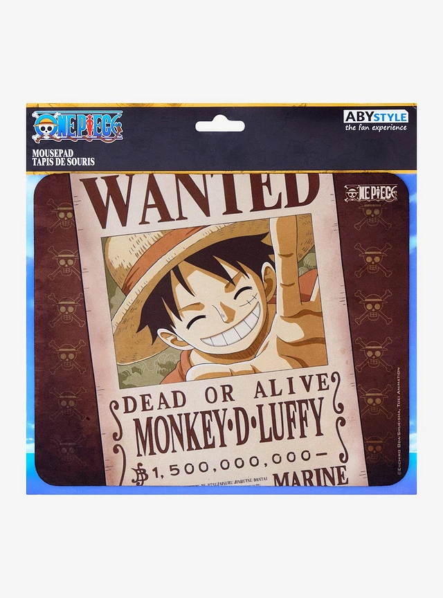 One Piece Luffy Wanted Poster Mousepad | MainPlace Mall