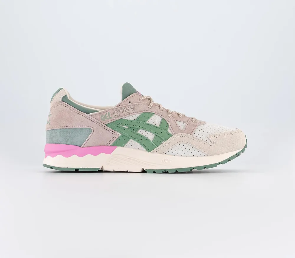 Pink and green on sale asics