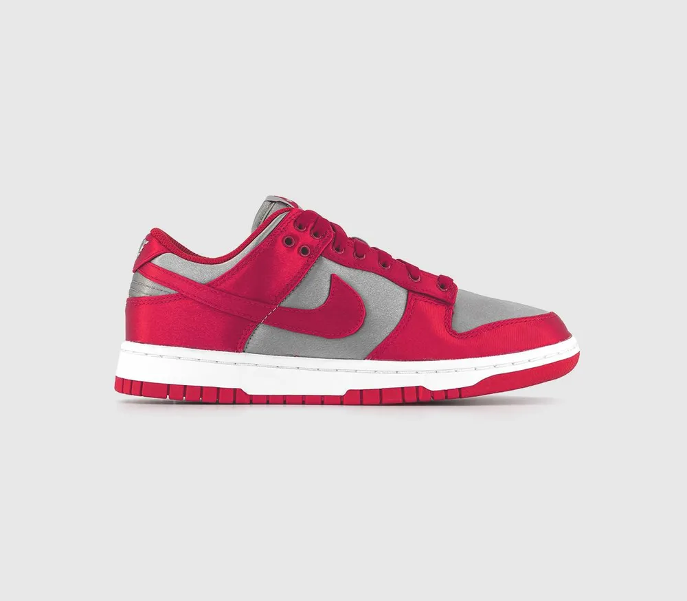 Nike dunks low gray and clearance red