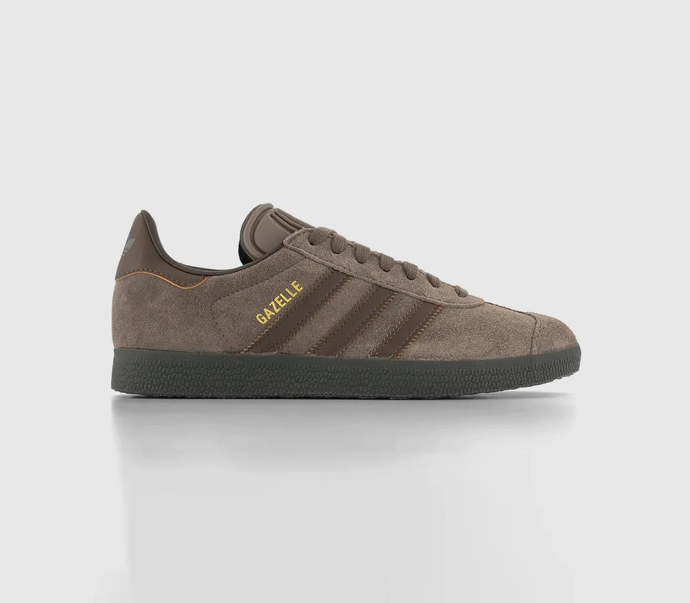 Adidas gazelle brown tan hot sale black