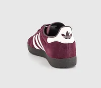 Adidas gazelle trainers maroon/white/gum sale