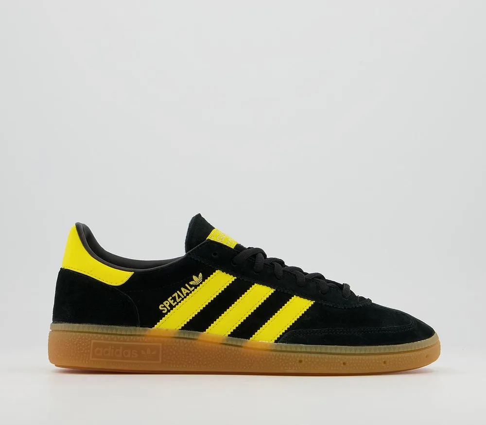 Adidas Handball Spezial Trainers Black Yellow Gum - Men's